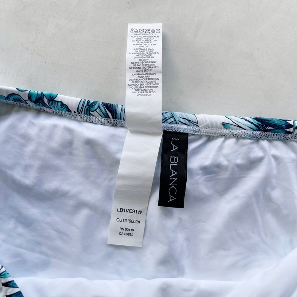 [La Blanca] NWT white floral swim skirt bottom plus size 22W - Picture 6 of 9